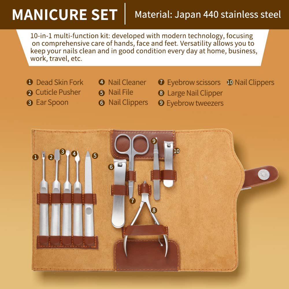 10PCS-Manicure-Set-Genuine-Leather-Nail-Care-Personal-Manicure--Pedicure-Set-Manicure-Travel--Groomi-1005001447476968