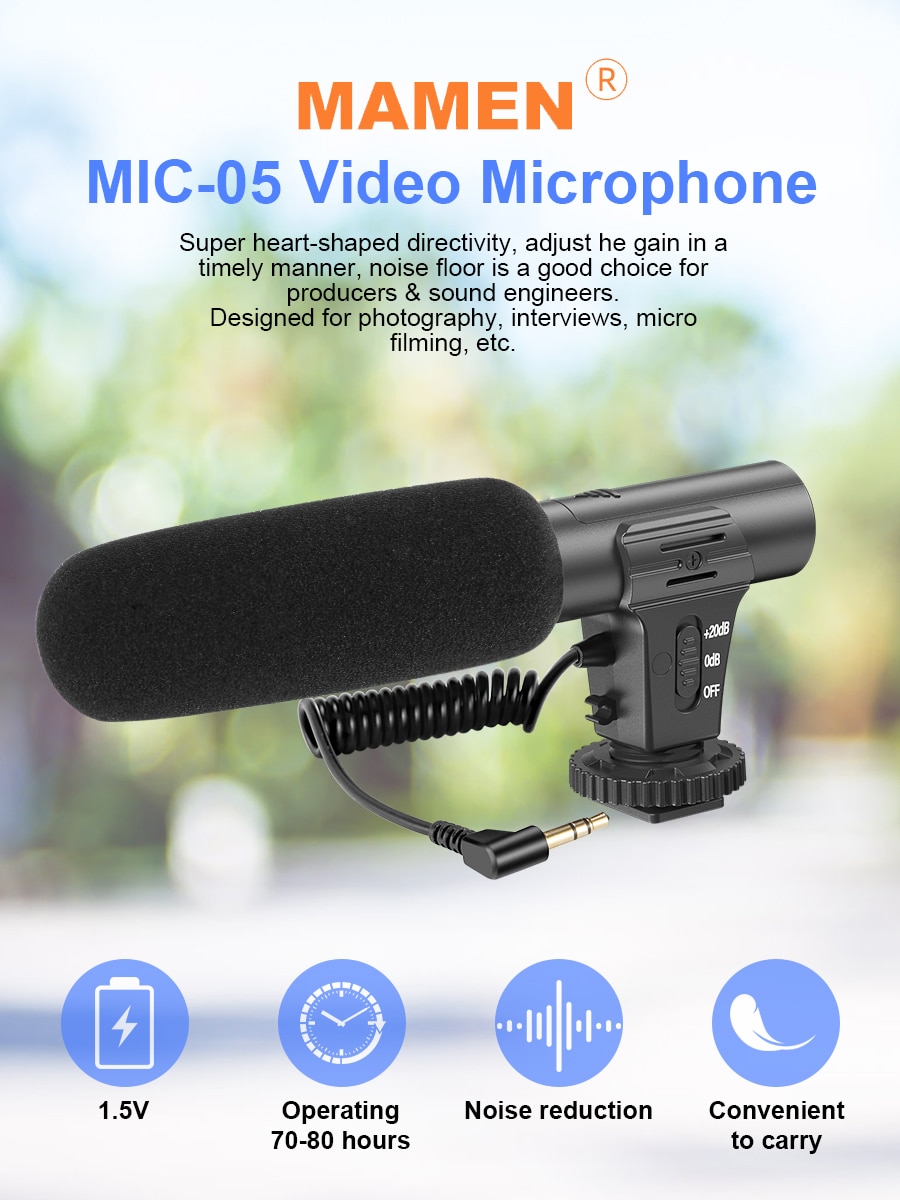 MAMEN-35mm-Digital-Talk-Video-Recording-Microphone-Interview-Hifi-HD-Sound-Mic-Microphone-SLR-DSLR-B-32881751700