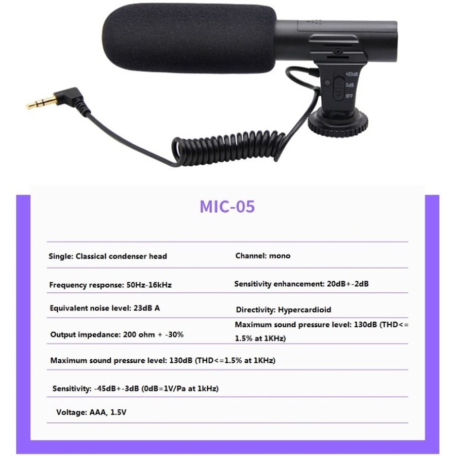 MAMEN-35mm-Digital-Talk-Video-Recording-Microphone-Interview-Hifi-HD-Sound-Mic-Microphone-SLR-DSLR-B-32881751700