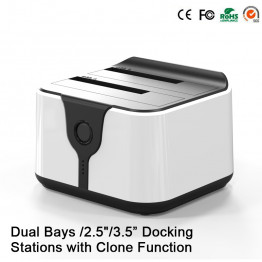 12TB Reading Capacity Enclosure for Hdd 2-Bay Sata Dual usb 3.0 case External Hard Drive Storage Dock Station Hdd Box