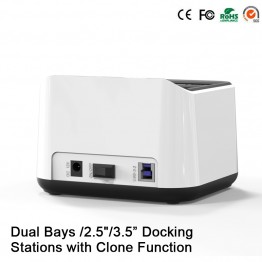12TB Reading Capacity Enclosure for Hdd 2-Bay Sata Dual usb 3.0 case External Hard Drive Storage Dock Station Hdd Box