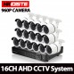16CH 1.3MP 960P CCTV System 16 channel 1080P AHD DVR with CCD 2500TVL waterproof ip66 Security surveillance Camera kit 36 LED