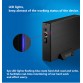 3.5"Inch SATA HDD Enclosure External USB3.0 HDD Cover Case Hard Drive Disk Storage Max up to 4TB Supports plug-play Aluminium