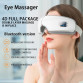 4D Smart Electric Vibration Eye Massager Health Care Tool For Eyes Hot Compress Foldable Bluetooth Eye Fatigue Massage Glasses