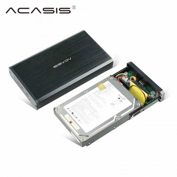 Acasis ba-06usi high quality aluminum alloy 3.5-inch usb 2.0 IDE SATA hard disk box external HDD shell 4TB hard disk box black