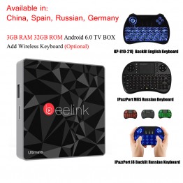 Beelink GT1 Ultimate TV Box 3G 32G Amlogic S912 Octa Core CPU DDR4 2.4G+5.8G Dual WiFi Android 6.0 Set Top Box Media Player X92