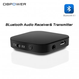 DBPOWER 2-in-1 Bluetooth Receiver Transmitter Audio Wireless Receiver Bluetooth 4.1 Transmitter for Speakers and Earphones Mp3