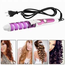 Electric Magic Hair Styling Tool Rizador De Pelo Hair Curler Roller Pro Spiral Curling Iron Wand Curl Styler eu plug