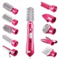 Freeshipping 10 in1 Multifunctional Hair curlers styling tools hair sticks hair dryer hair brush with rotation diagnostic-tool