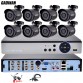 GADINAN 8CH 4MP AHD DVR Home Outdoor CCTV Kit with 8PCS AHD-Q 3MP 2048*1536 Surveillance Camera BNC Balun Security System Kit