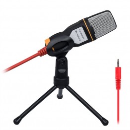 Hot!!! High Quality Professional Condenser Microphone,Mic with Stand for PC Laptop Skype Recording with Windscreen Sponge Sleeve