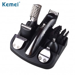 Kemei600 6 in 1 hair trimmer titanium hair clipper electric shaver beard trimmer men styling tools shaving machine cutting
