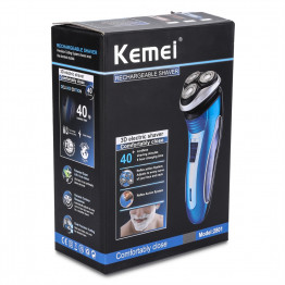 Kemei KM - 2801 Rechargeable Electric Shaver with 3D Triple Floating Heads Electric Shaving Razors for men Beard with Trimmer