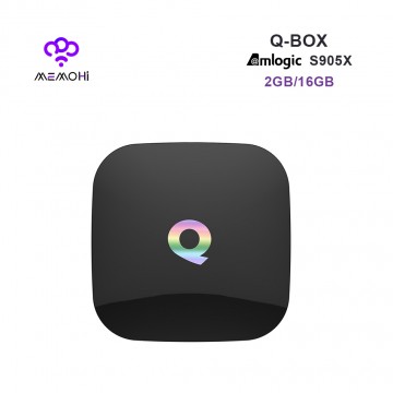 MEMOBOX Q BOX Android 6.0 Smart TV Box S905X Quad Core support UHD 4K H.265 DLNA Airplay Dual band WiFi BT4.0 Set-top box 2G 16G