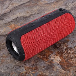 Portable Wireless Speaker IPX6 Waterproof Outdoor Bluetooth V4.1 Speakers 12W Fabric Covering Indoor cycling Sports Red