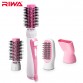 RIWA Multifunction Stying Tools 3 in 1 Hair Dryer Women Hairdressing Brush With Comb Nozzles Attachments Blower RC-7502 