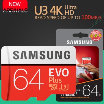 SAMSUNG EVO+ Memory Card 16GB/32GB/SDHC 64GB/128GB/256GB/SDXC Micro SD TF Card Class10 Microsd C10 UHS-1 Cards  Free Shipping