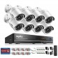 SANNCE 8CH 720P AHD DVR 8PCS 1.0MP  IR Weatherproof Outdoor Camera Home Security System Surveillance Kits Email Alert