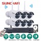 SUNCHAN 8CH Auto-Pair Wireless System 6*2.0 Megapixel 1080P HD Wireless Outdoor IP Network Home Surveillance Camera System w/HDD