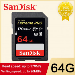 SanDisk Extreme PRO Memory Card SD card 64GB 512GB 128GB 256gb 32gb Memory Card U3 4k High Speed Class 10 170MB/s V30 for camera
