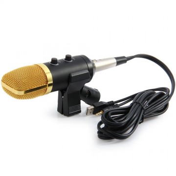 TGETH MK-F100TL USB Condenser Sound Recording Microphone with Stand for Radio Braodcasting Chatting Singing Skype KTV Karaoke