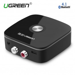 Ugreen Wireless Car 4.1 Bluetooth Receiver Adapter 3.5mm to 2RCA AUX Audio Music Adapter for Car Speaker MP3 Phone Headphone