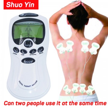 Whole English keys health Care herald Tens Acupuncture Body Massager Digital Therapy Machine +8 Pads For Back Neck Foot Amy Leg